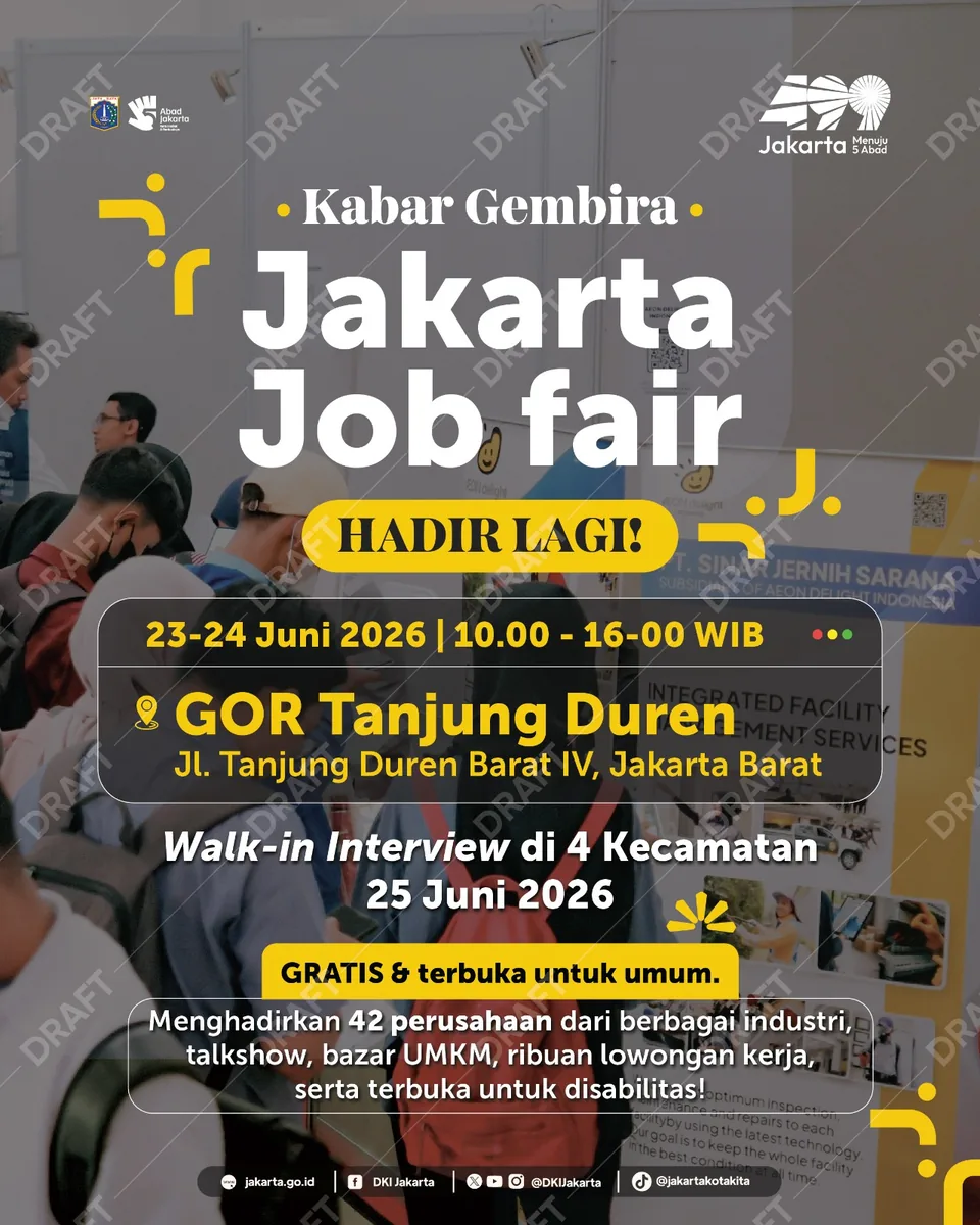 Job Fair Kabupaten Solok 2026 (Suku Dinas TKTE Wilayah Kabupaten Solok Barat) : 23-24 Juni 2026