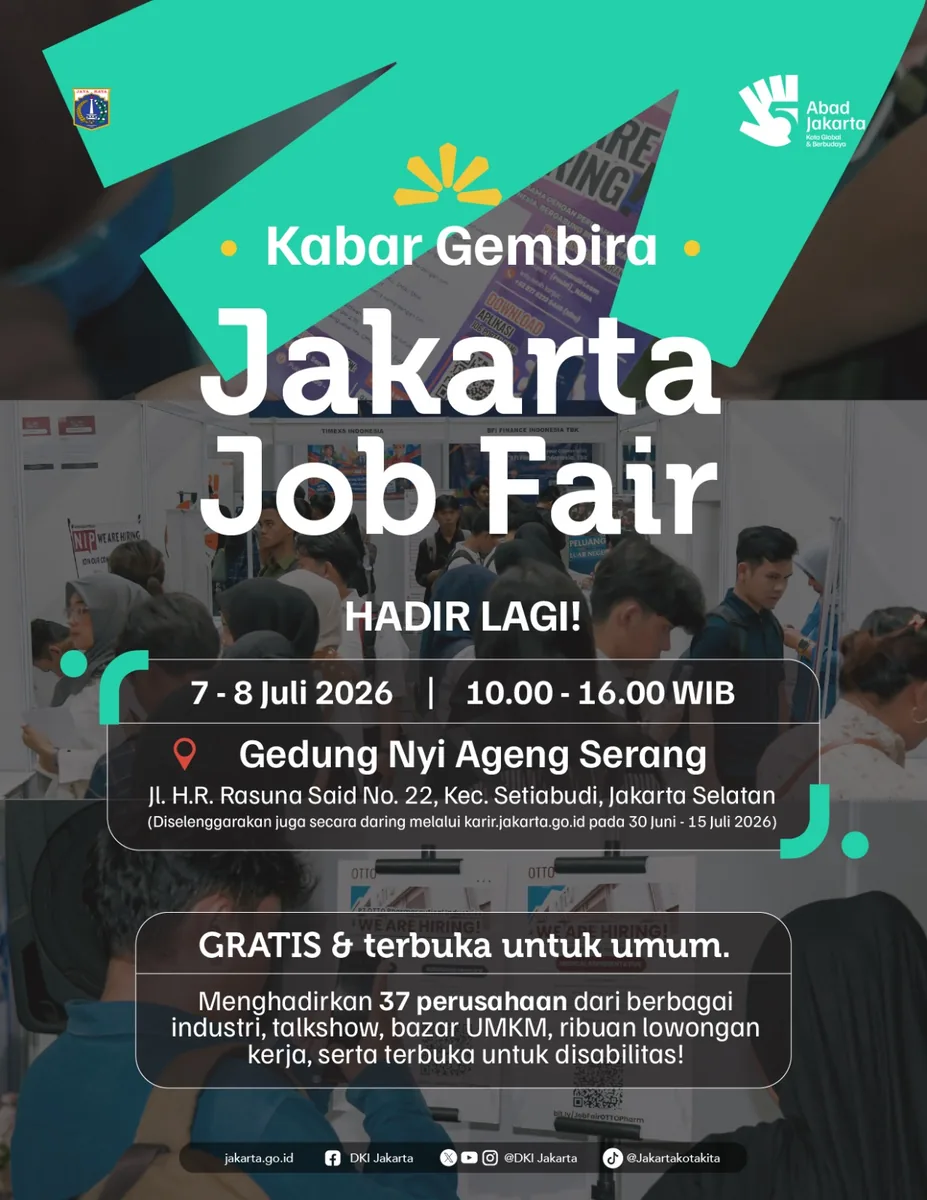 Job Fair Kabupaten Solok 2026 (Suku Dinas TKTE Wilayah Kabupaten Solok Barat) : 7-8 Juli 2026