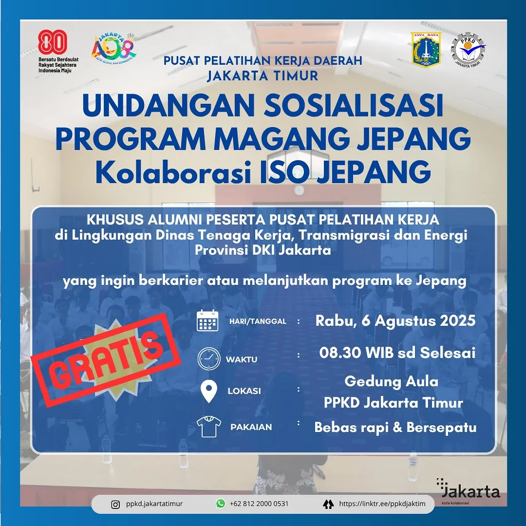 UNDANGAN SOSIALISASI PROGRAM MAGANG JEPANG – PPKD KABUPATEN SOLOK